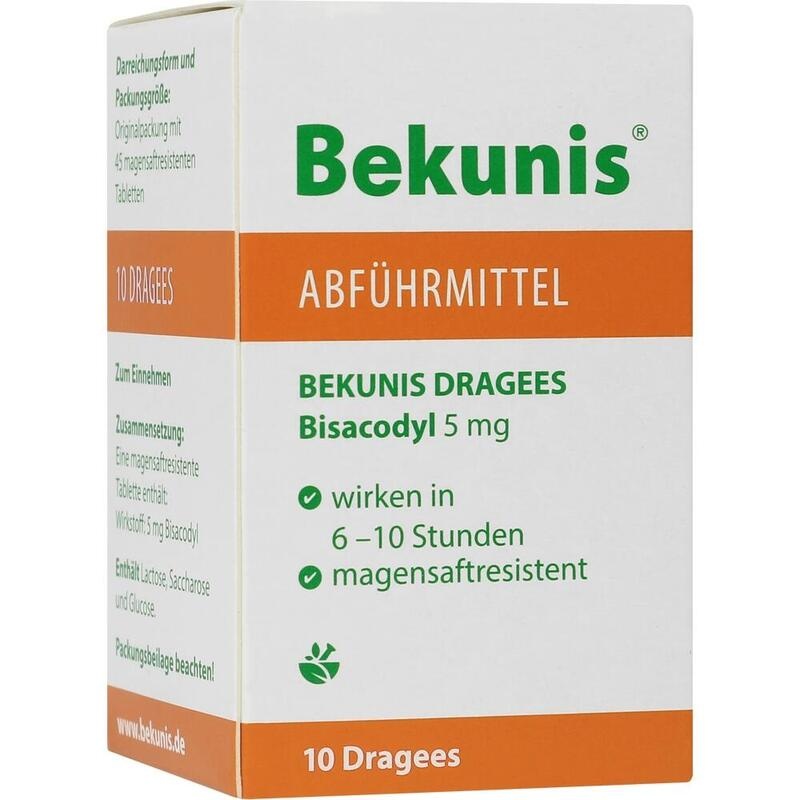 BEKUNIS Dragees Bisacodyl 5 mg magensaftres.Tabl.